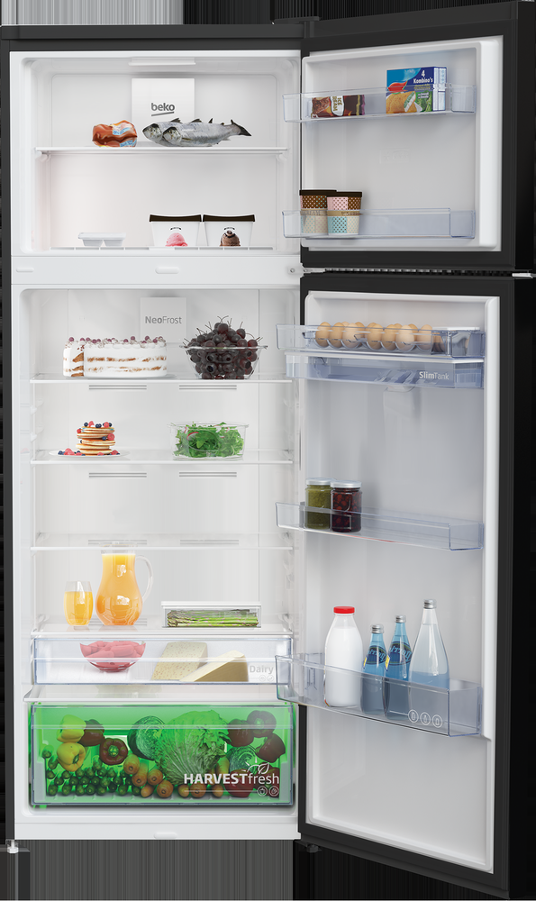 Réfrigérateur BEKO 560 lt NoFrost/Distrib d'eau/affich/ ProSmart InverterTM/Noir